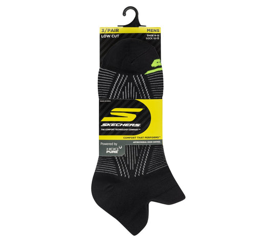3 Pack Men's Performance Low Cut Pattern Socks | Skechers US