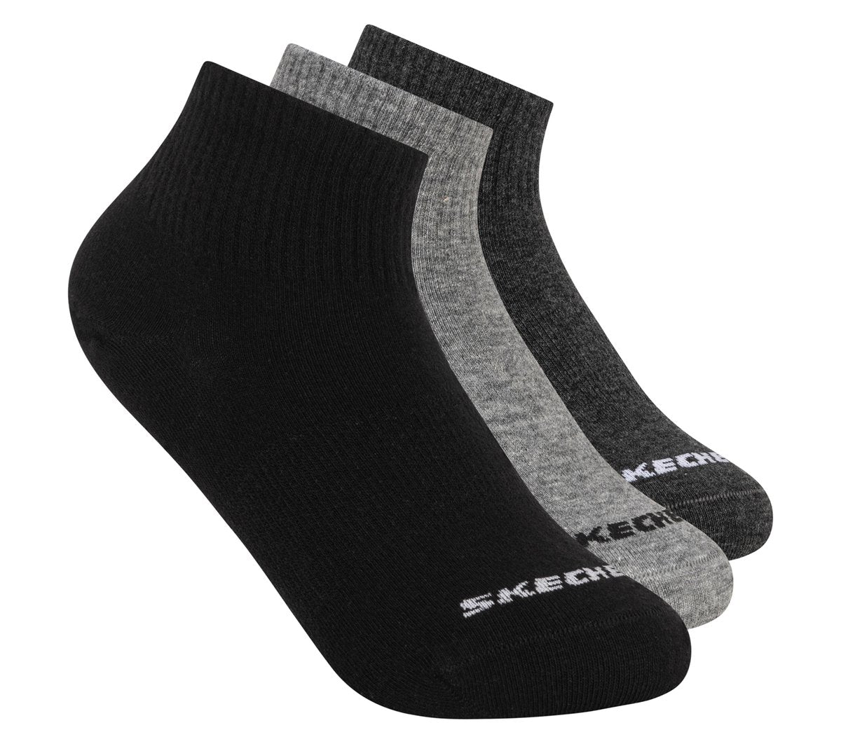 3 Pack Boys' Quarter Crew Cotton Socks | Skechers sale