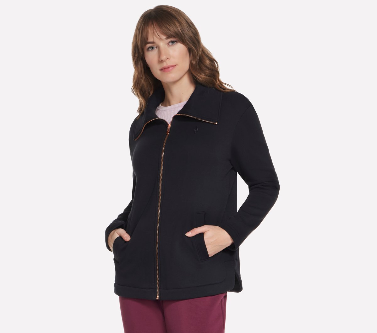 GO SNUGGLE Tunic Full Zip Jacket | Skechers on sale