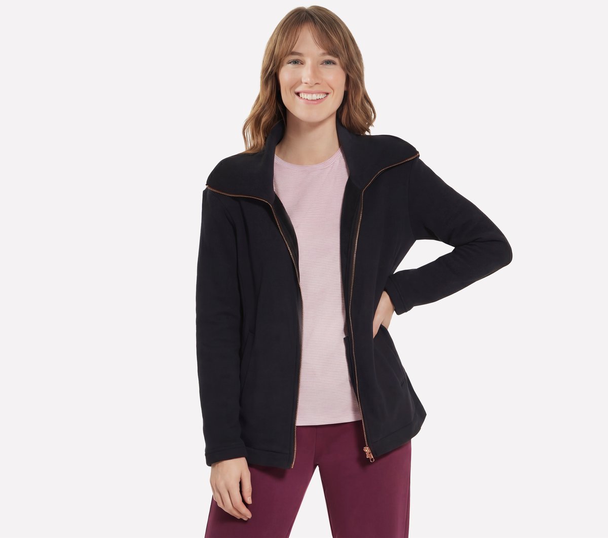 GO SNUGGLE Tunic Full Zip Jacket | Skechers US