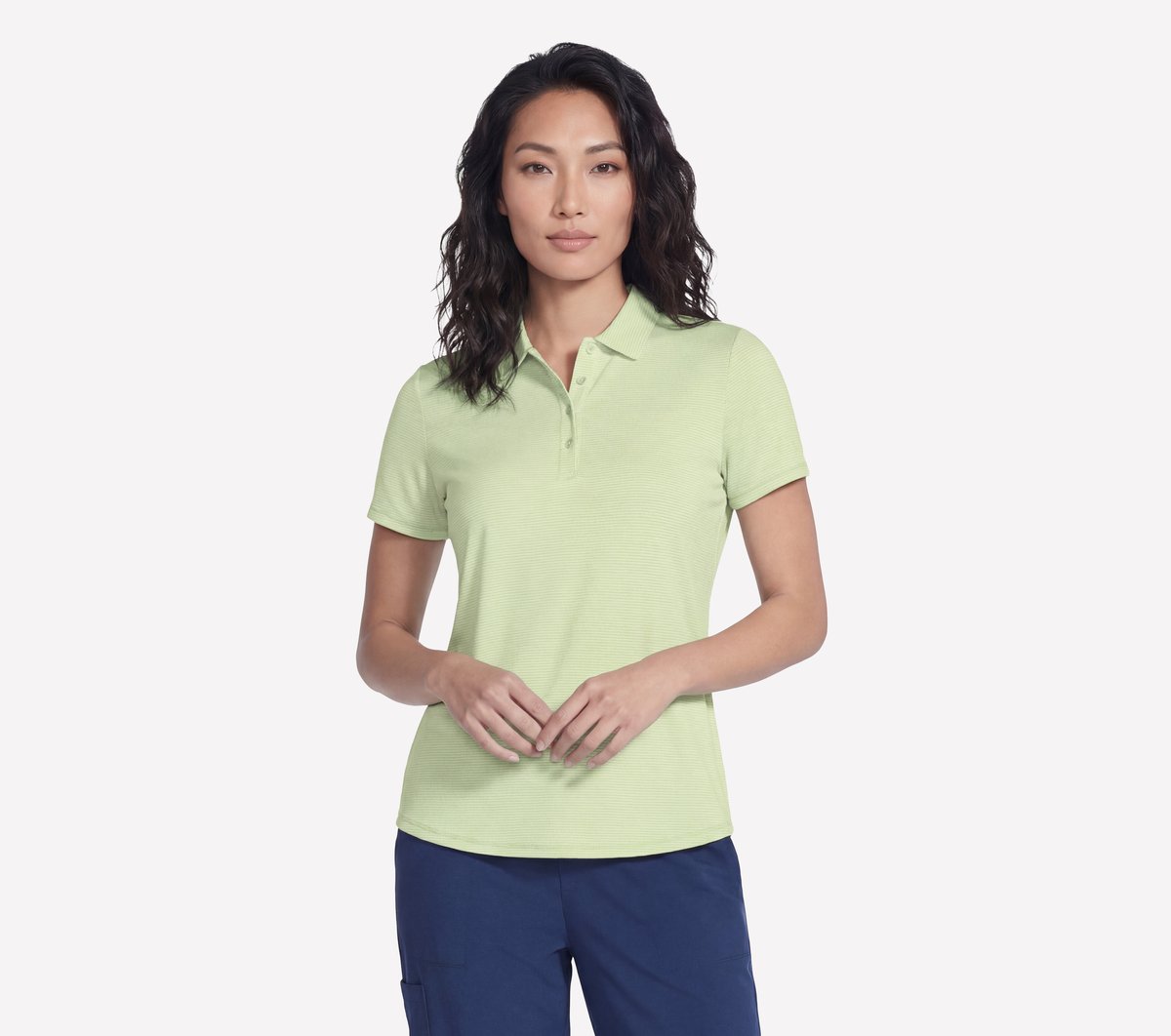 Short Sleeve On The Green Striped Polo | Skechers online