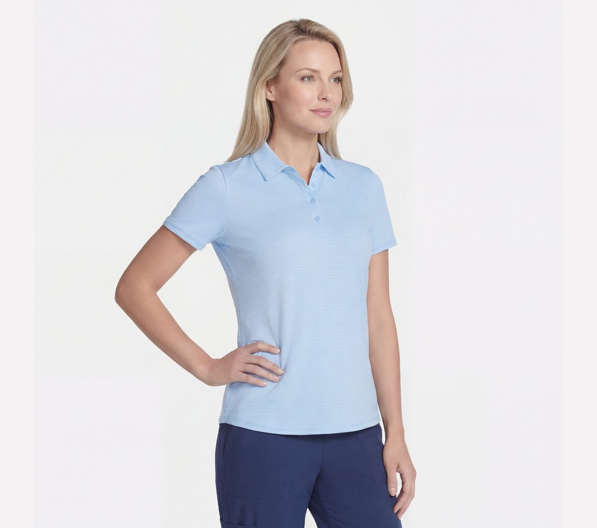 Short Sleeve On The Green Striped Polo | Skechers online