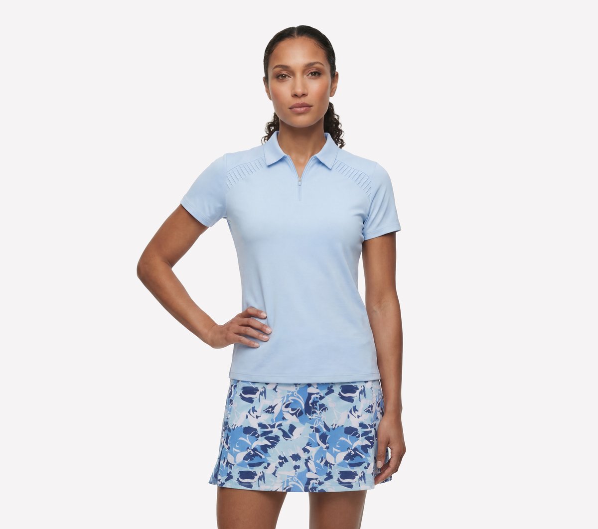 GO GOLF Short Sleeve Birdie Zip Front Polo | Skechers USA