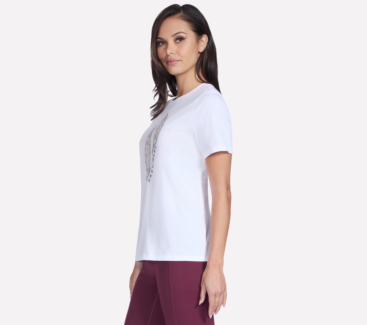 Floral Diamond Short Sleeve Tee | Skechers USA
