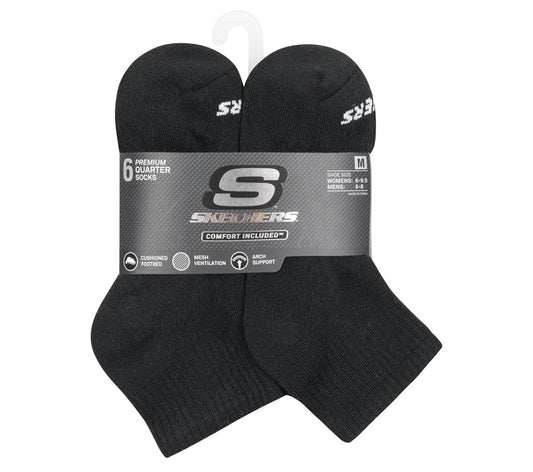 6 Pack Core Quarter Medium Socks | Skechers on sale