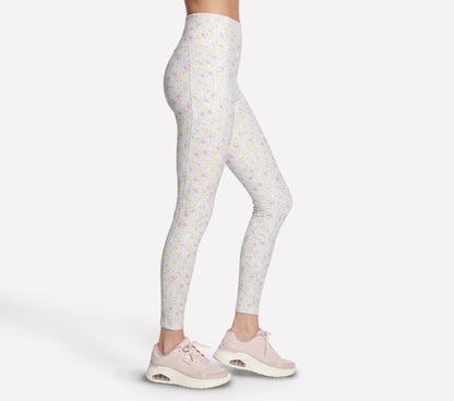 GO WALK Rib Floral Full Length High-Waisted Legging | Skechers outlet