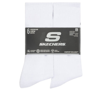 6 Pack Large Core Crew Socks | Skechers sale