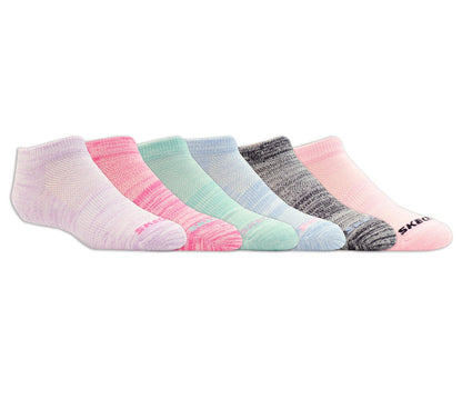 6 Pack Girls' Low Cut Color Stripe Socks | Skechers USA