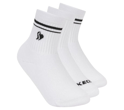 3 Pack Girls' Low Crew Ribbed Socks | Skechers outlet